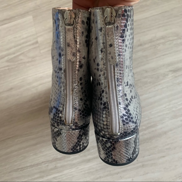 J. Crew Metallic Snake-embossed Roxie Ankle Boots - Picture 7 of 12